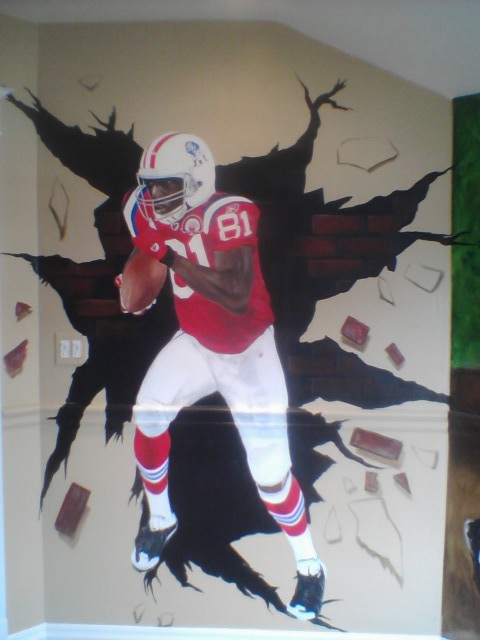 football bedroom wall mural